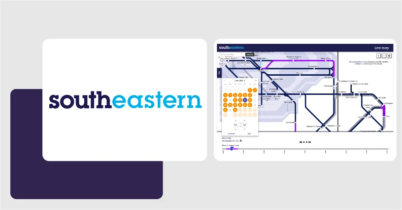 SouthEastern Rail RailSmart Dynamic Route Map