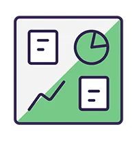 Icon illustrating reporting