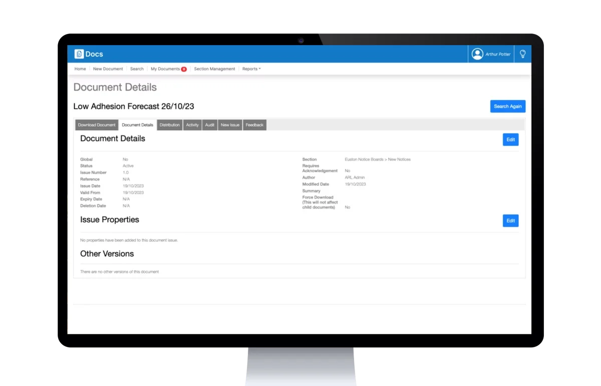 RailSmart Digital Notice Boards software screenshot