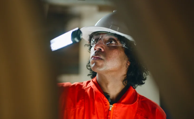 rail workman in safety clothes